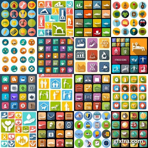 Flat Icons #45 - 25 Vectors