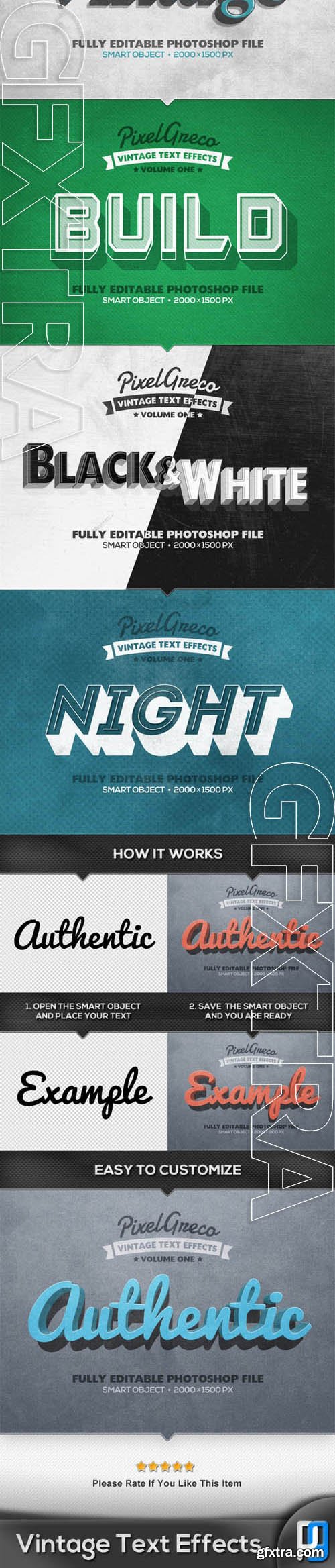 Retro Vintage Text Effects Vol.1 - GraphicRiver 8935050