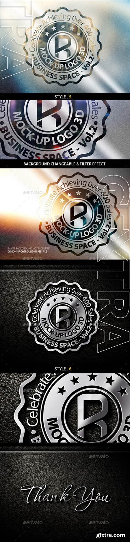 Mock-Up Logo 3D Straight View / Vol.3 - GraphicRiver 8939938