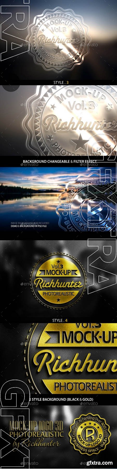 Mock-Up Logo 3D Straight View / Vol.3 - GraphicRiver 8939938