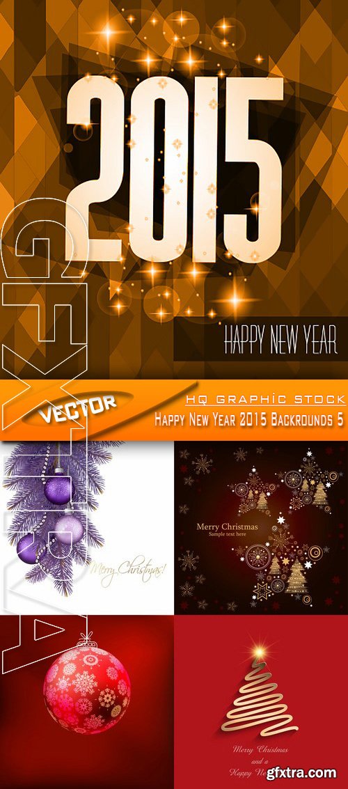 Stock Vector - Happy New Year 2015 Backrounds 5