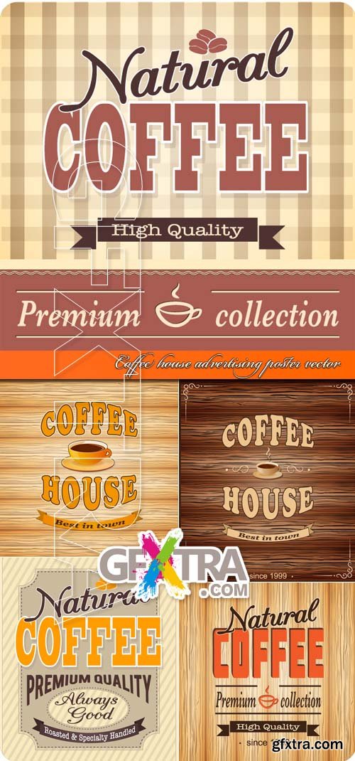 Coffee house advertising poster vector