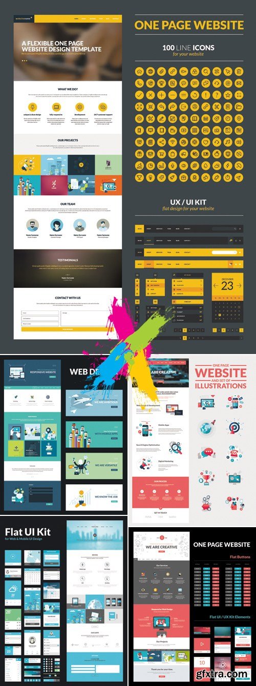 Modern Website Templates Vector