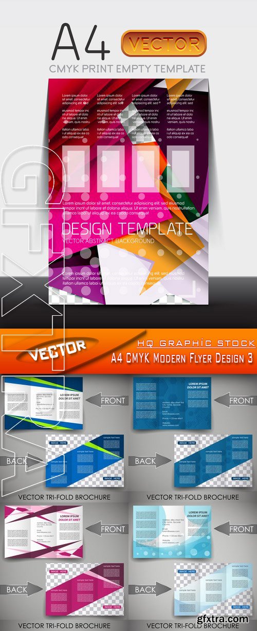 Stock Vector - A4 CMYK Modern Flyer Design 3