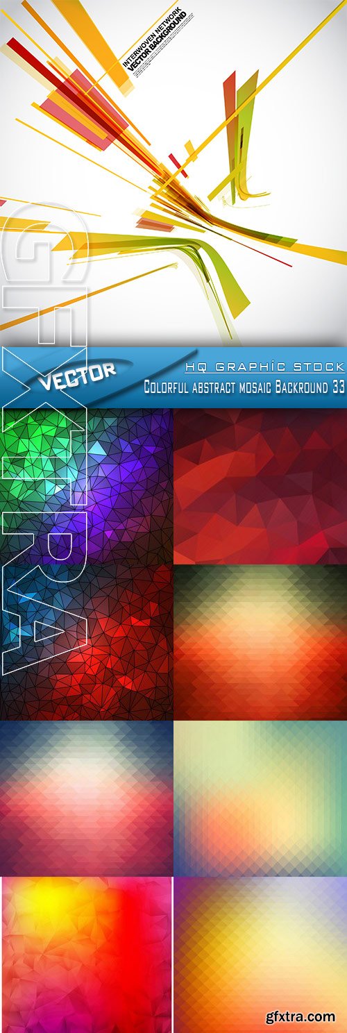 Stock Vector - Colorful abstract mosaic Backround 33