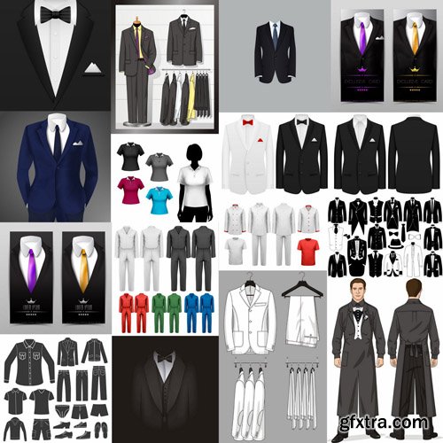 Suits Collection - 25 Vector