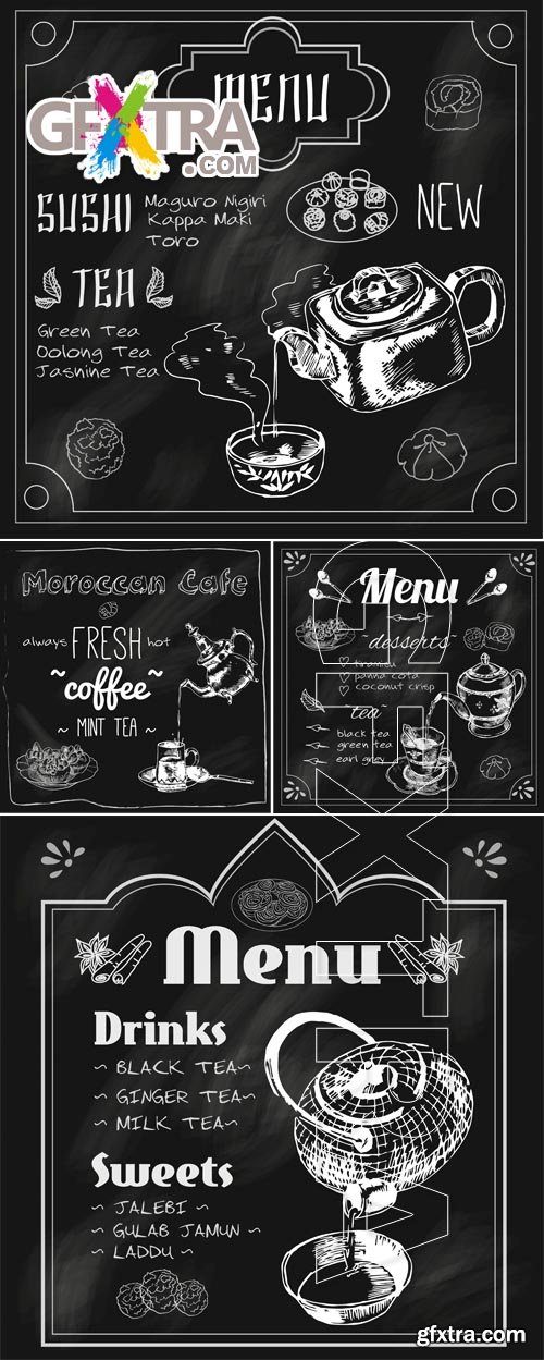 Restaurant or bar chalkboard menu