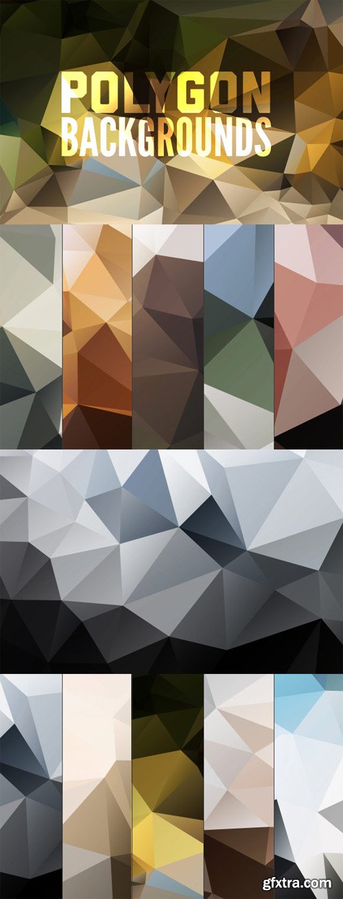 10 Polygon Backgrounds Pack