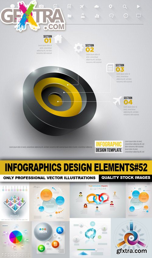 Infographics Design Elements#52 - 25 Vector