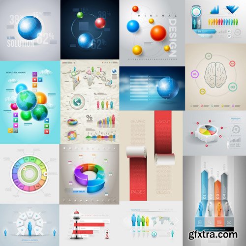 Infographics Design Elements#52 - 25 Vector