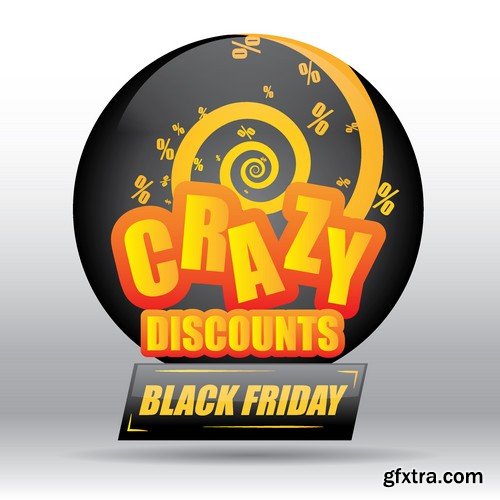 Stock Vectors - Black Friday Sale, 25xEPS