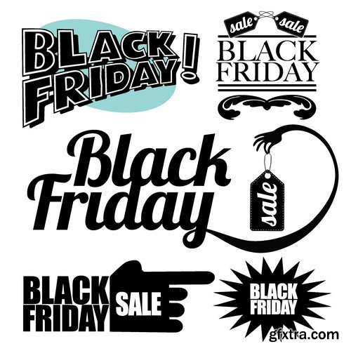 Stock Vectors - Black Friday Sale, 25xEPS