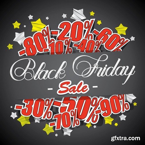 Stock Vectors - Black Friday Sale, 25xEPS