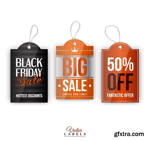 Stock Vectors - Black Friday Sale, 25xEPS