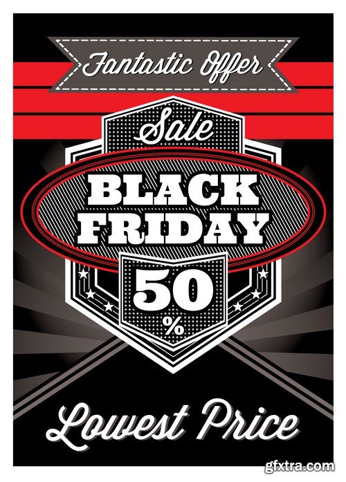 Stock Vectors - Black Friday Sale, 25xEPS