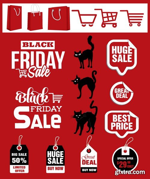 Stock Vectors - Black Friday Sale, 25xEPS