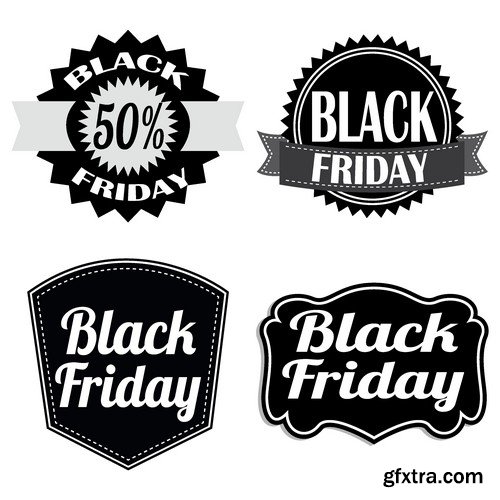 Stock Vectors - Black Friday Sale, 25xEPS