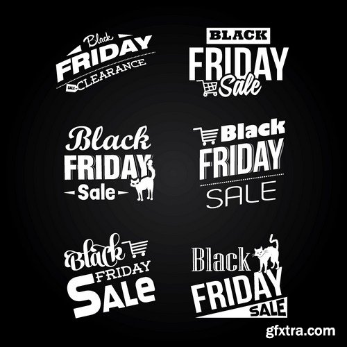 Stock Vectors - Black Friday Sale, 25xEPS