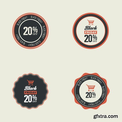 Stock Vectors - Black Friday Sale, 25xEPS