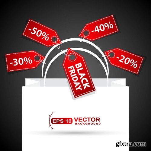 Stock Vectors - Black Friday Sale, 25xEPS