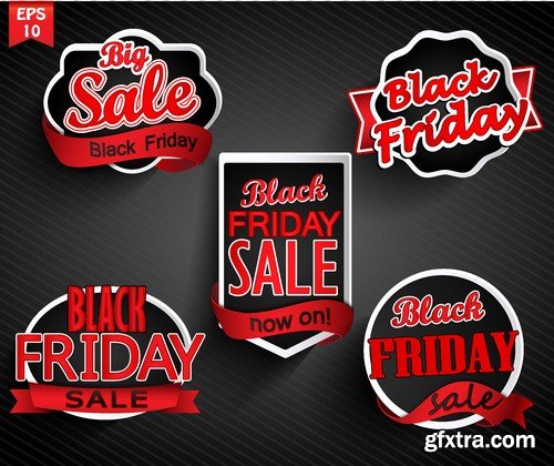 Stock Vectors - Black Friday Sale, 25xEPS