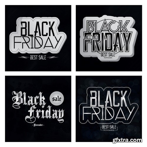 Stock Vectors - Black Friday Sale, 25xEPS