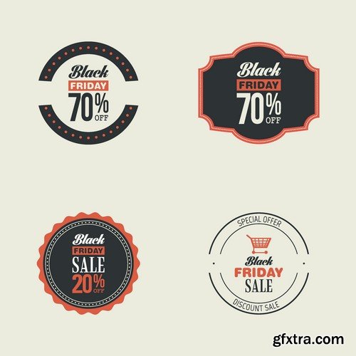 Stock Vectors - Black Friday Sale, 25xEPS