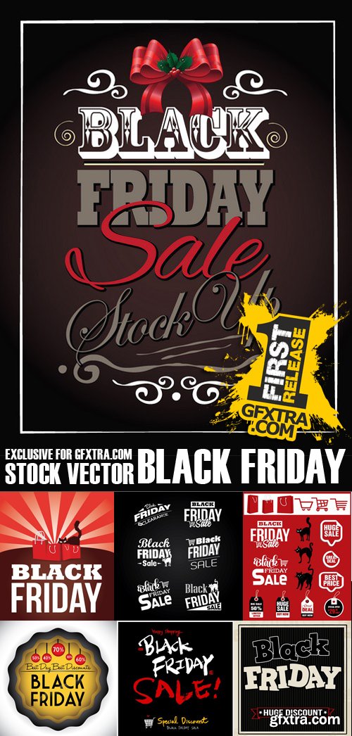 Stock Vectors - Black Friday Sale, 25xEPS