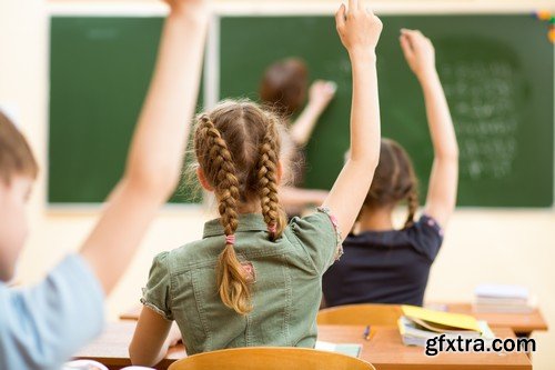 Stock Photos - Children learn, kids studying, 25xJPG