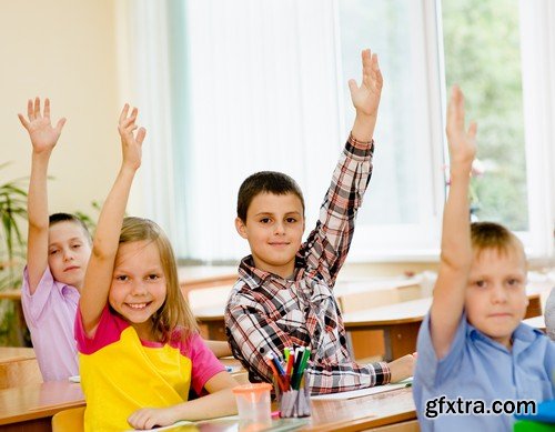 Stock Photos - Children learn, kids studying, 25xJPG