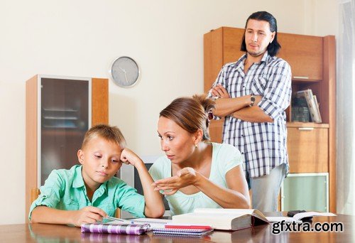 Stock Photos - Children learn, kids studying, 25xJPG