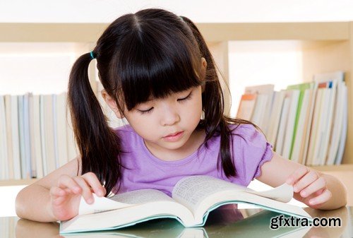 Stock Photos - Children learn, kids studying, 25xJPG