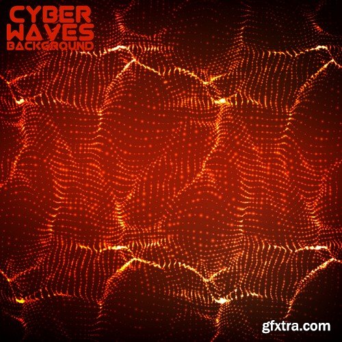 Stock Vectors - Abstract Background Cyber Waves, 25xEPS