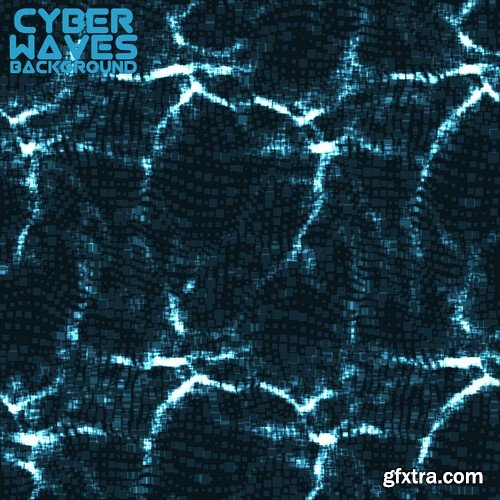 Stock Vectors - Abstract Background Cyber Waves, 25xEPS