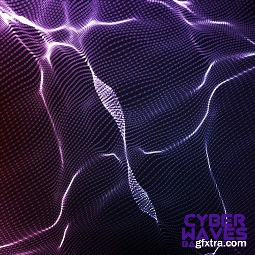 Stock Vectors - Abstract Background Cyber Waves, 25xEPS