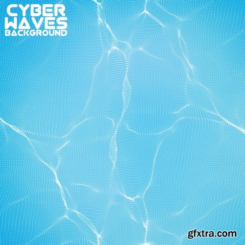 Stock Vectors - Abstract Background Cyber Waves, 25xEPS