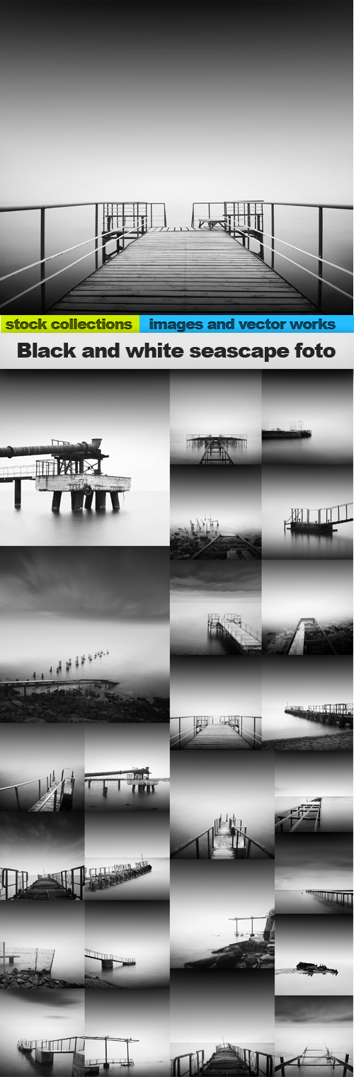 Black and white seascape foto,25 x UHQ JPEG