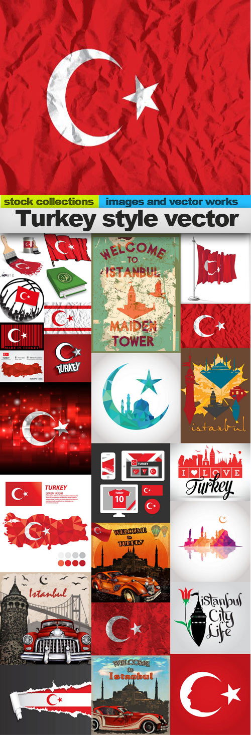 Turkey style vector,25 x EPS