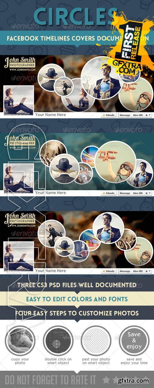 Circles Facebook Timelines Covers - GraphicRiver 6643213