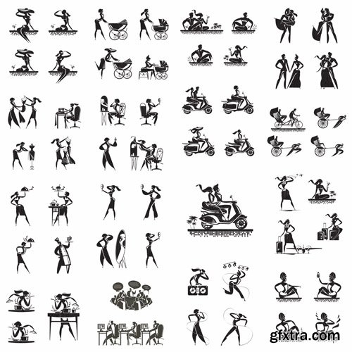 People Pictograms #5 - 25 Vector