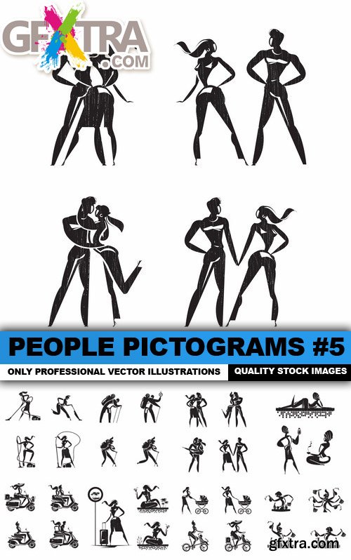 People Pictograms #5 - 25 Vector