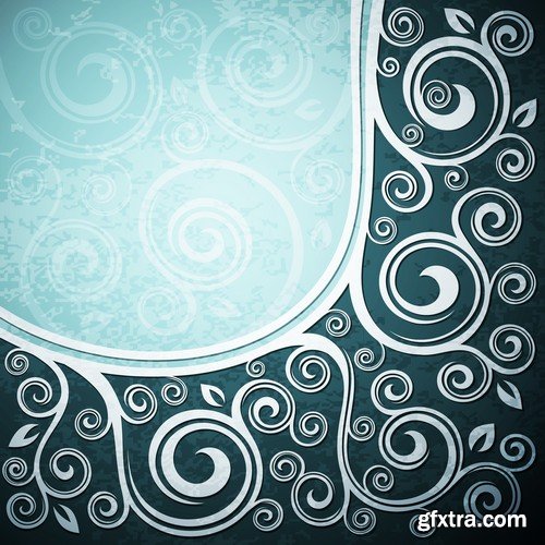 Stock Vectors - Abstract vintage floral vector illustration Background, 25xEPS