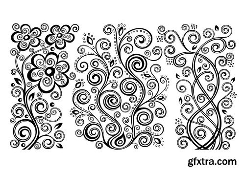 Stock Vectors - Abstract vintage floral vector illustration Background, 25xEPS