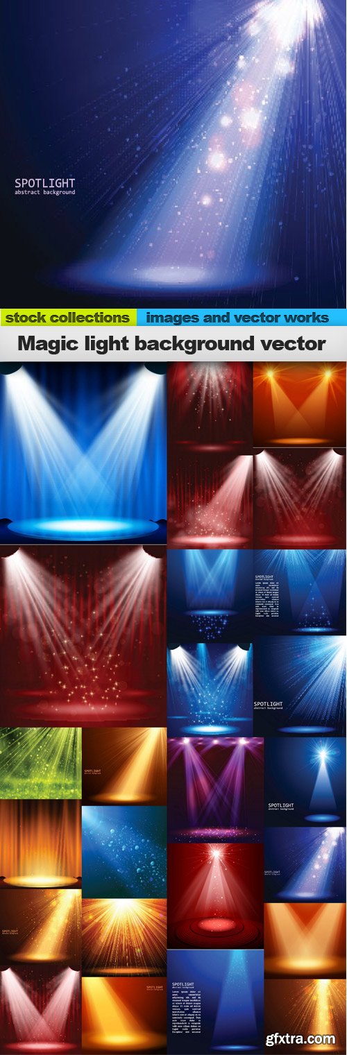 Magic light background vector,25 x EPS