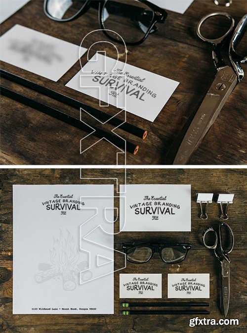 Vintage Survival Branding MockUp