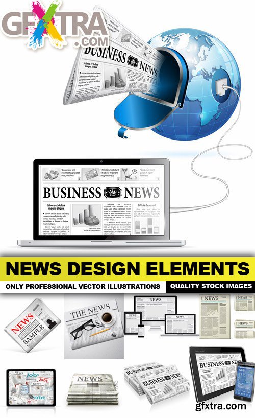 News Design Elements - 25 Vector