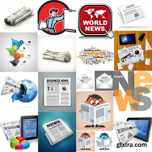 News Design Elements - 25 Vector