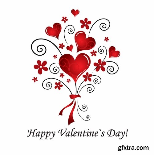 Ecards Valentines Day and design elements 25xEPS