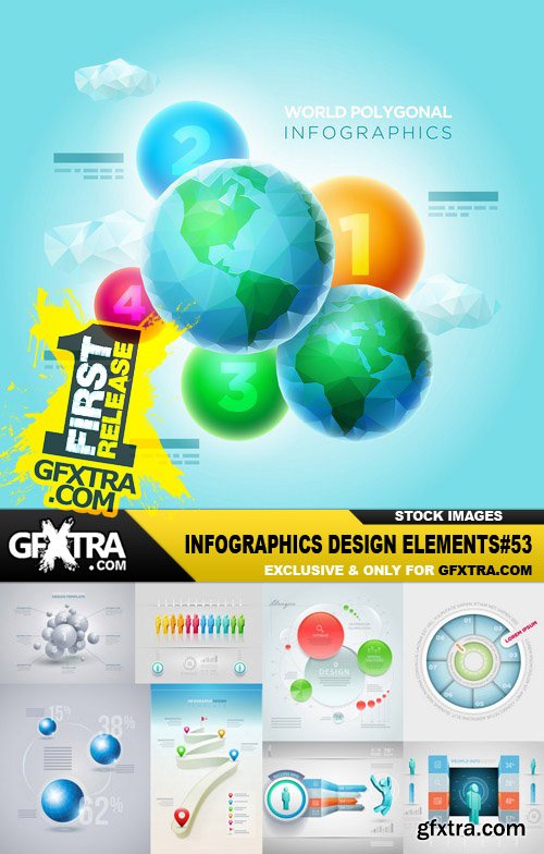 Infographics Design Elements#53 - 25 Vector