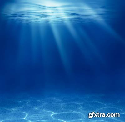 Abstract Underwater Backgrounds with Sunbeams 25xJPG